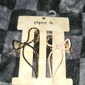 Piper Black and Pink Hair Clips